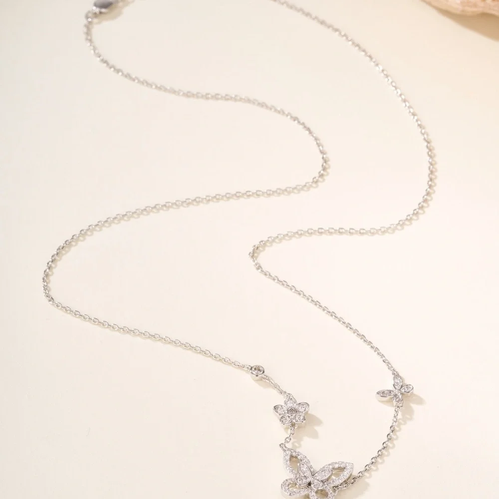 Graff Butterfly & Floral Pendant Necklace